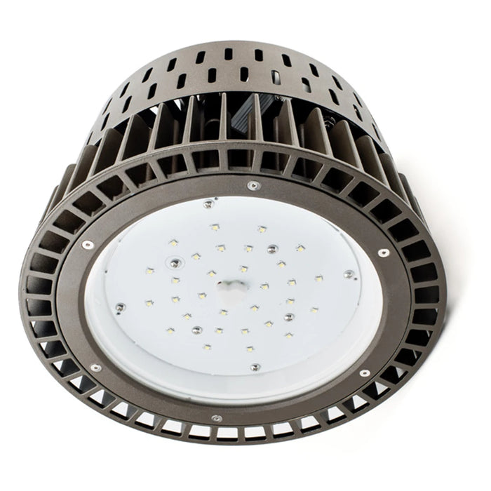 16 in. Round LED Highbay Fixture | 200W | 23,000 Lumens | 5000K | 75+ CRI | 120-277V | IP44 Rated | Bronze Finish | Hook Mounting