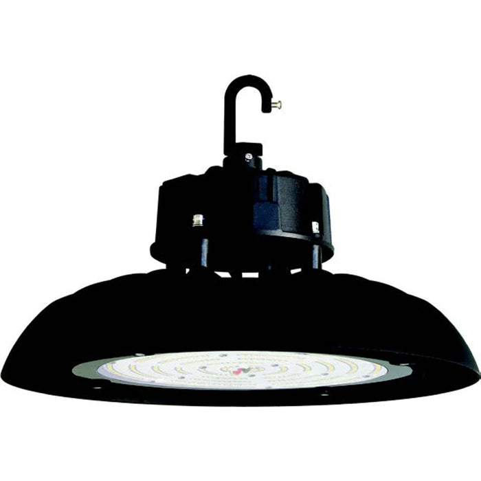 13 in. Round LED Highbay Fixture | 100W | 13,392 Lumens | 5000K | 80+ CRI | 120-277V | IP65 Rated | Black Finish