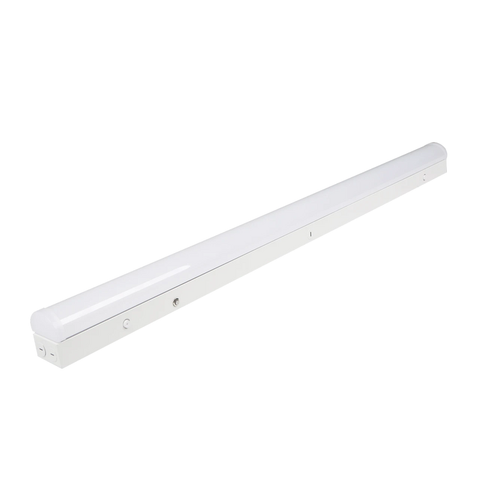 4 Pack | 8 ft LED Strip Light | 70/80/90W | Max. 11,700 Lumens | 3,000 / 3,500 / 4,000 / 5,000K | 80+ CRI | 120-277V | IP20 Rated | White Finish