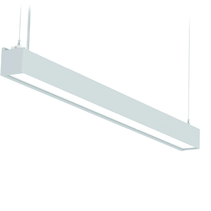 6 Pack | 4 ft Architectural Linear LED Fixture | 30/40/50W | Max. 6,500 Lumens | Selectable Color | 80+ CRI | 120-277V | IP20 Rated | White Finish