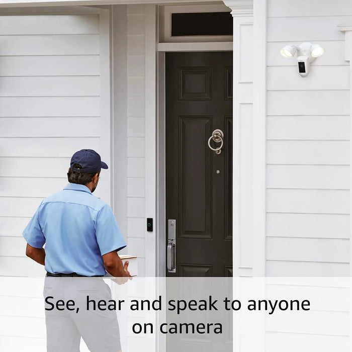 Ring Smart Lighting - Floodlight Cam Plus | Wired | Motion-Activated | 1080p HD Video | 2021 Release