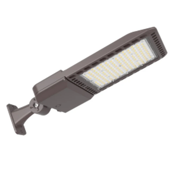 LED Area Light | 300W | 42,000 Lumens | 5000K | 70+ CRI | 120-347V | IP66 | Type 3 Distb. | Brown Finish | Pole Mounting Bracket