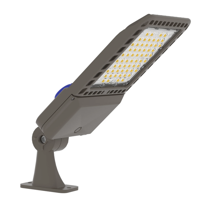 LED Area Light | 200W | 28,000 Lumens | 5000K | 70+ CRI | 120-347V | IP66 | Type 3 Distribution | Brown Finish | Pole Mounting Bracket