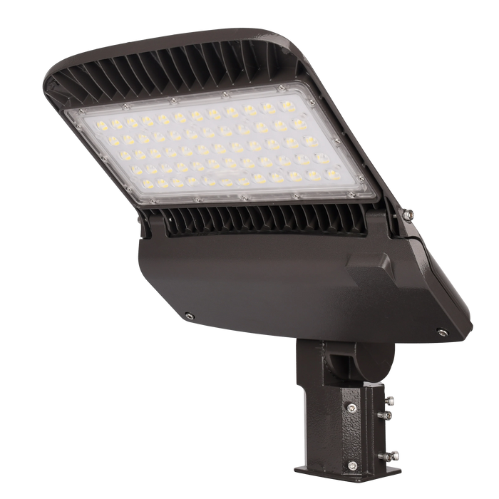 LED Area Light | 200W | 27,000 Lumens | 5000K | 70+ CRI | 120-277V | IP65 | Type 4 Distb. | Bronze Finish | 2-3/8 In. Slip Fitter