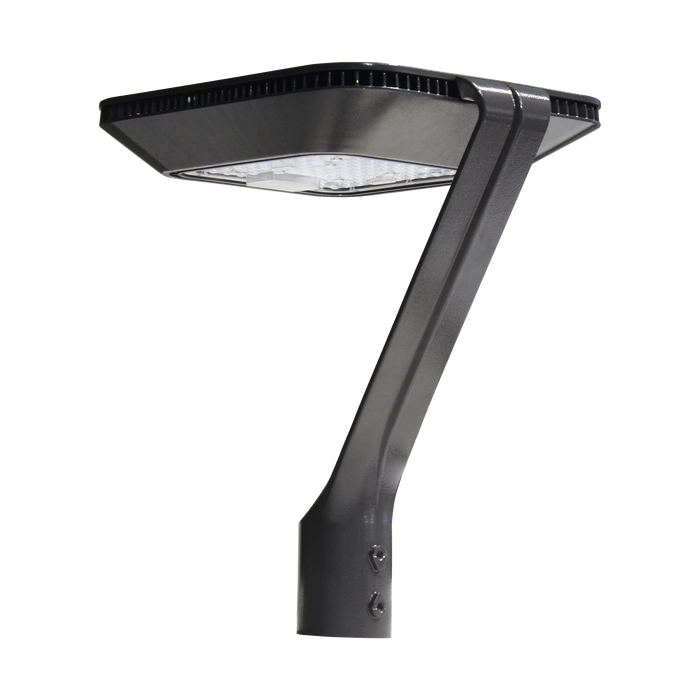 Decorative Post Top LED Fixture | 50W | 6,500 Lumens | 5000K | 70+ CRI | 120-277V | IP65 | Bronze Finish | 2-3/8 In. Slip Fitter