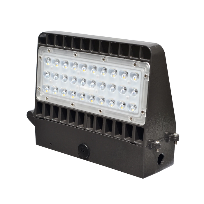 Cutoff LED Wallpack | 50W | 6,500 Lumens | 5000K | 70+ CRI | 120-277V | IP65 | Bronze Finish